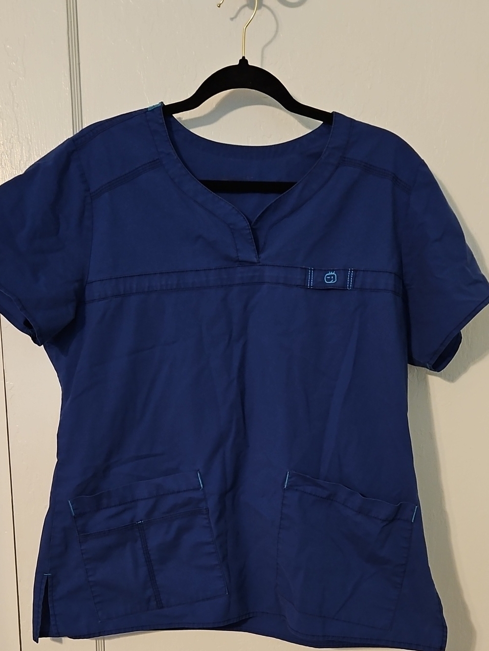 Wonderwink Royal Blue Women's V-Neck Scrub Top